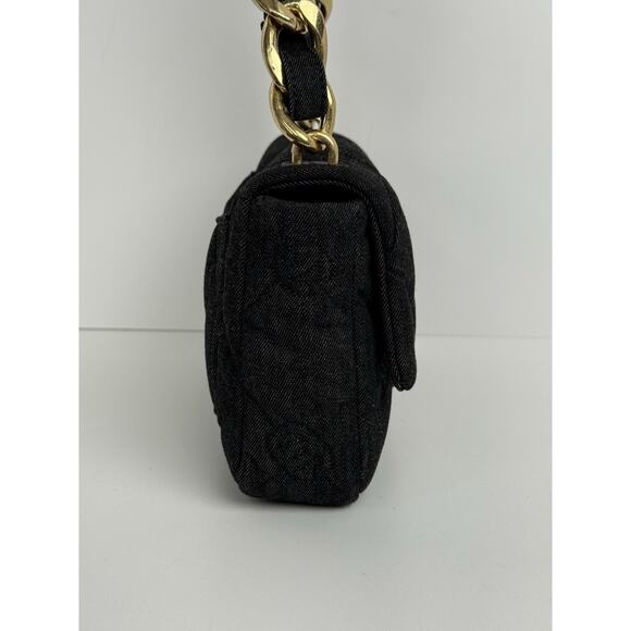 Chanel Funky Town Flap CC Embossed Quilted Denim Medium Women's Bag - Picture 3 of 14